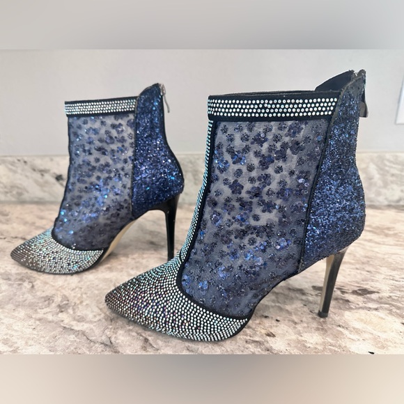 Thin High Heels Boots Women Zip Pointed Toe size 8 - Picture 7 of 11